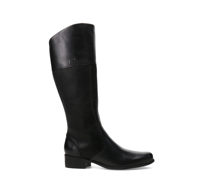 Bota de Mujer Bottero Caña Alta de Cuero Negro