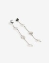 Aros Colgantes Largos Perlas Aros Largos Perlas - Plateado Rodio