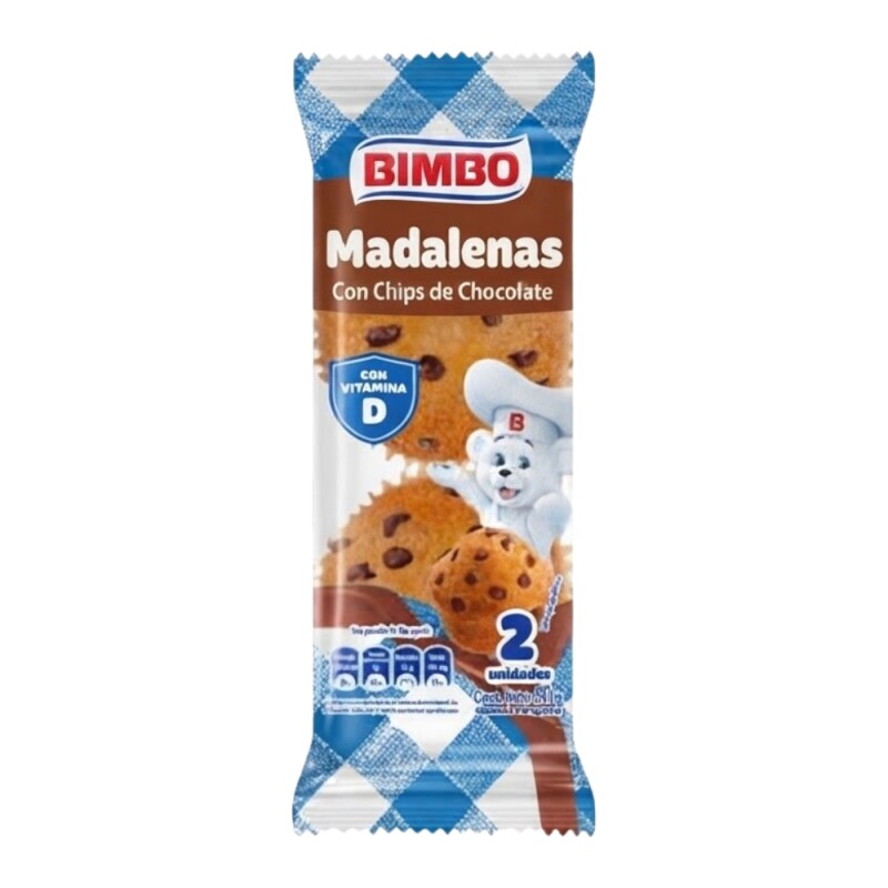 Bimbo Madalena Con Chips De Chocolate 80g Bimbo Madalena Con Chips De Chocolate 80g
