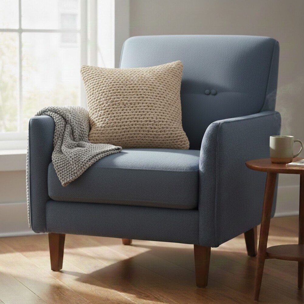 Almohadón Tejido Doble Punto Garbanzo - Pilar Crudo Almohadón Tejido Doble Punto Garbanzo - Pilar Crudo