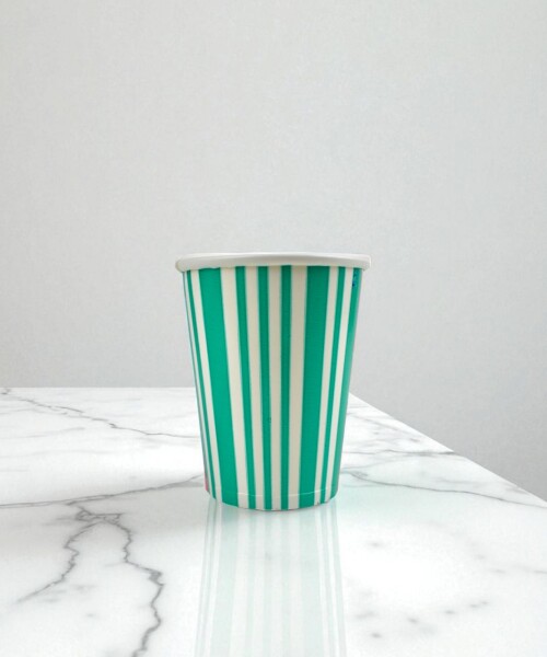 Vaso polipapel 8 oz VERDE LINES