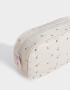 Cartucheras PU Cartuchera De Pu Estampada Y Bordada Con Bolsillo - Blanco Crema