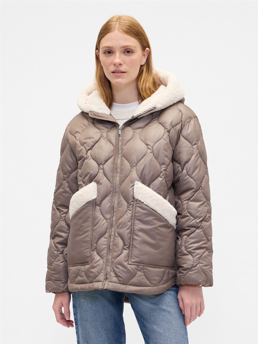 Campera Con Capucha Con Corderito Mujer - Plymouth Rock 