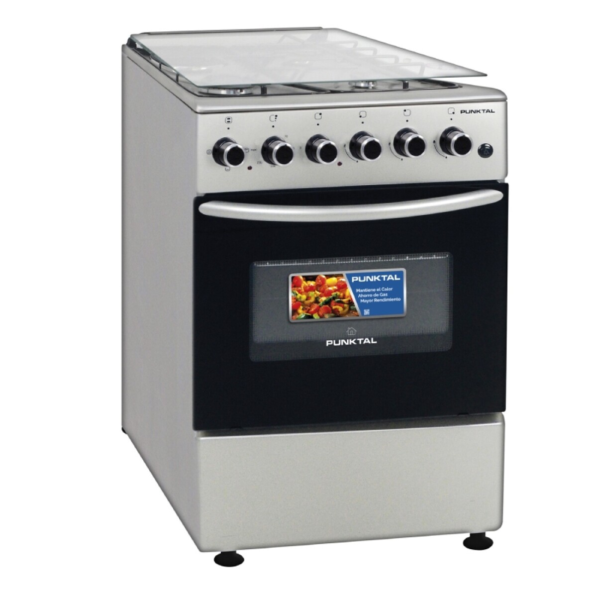 COCINA INOX 3H + DISCO, HORNO ELÉCTRICO – ENCENDIDO - 50x55x83cm. - acero inoxidable 