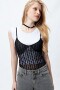 BODY OLIMPO Negro Florcitas