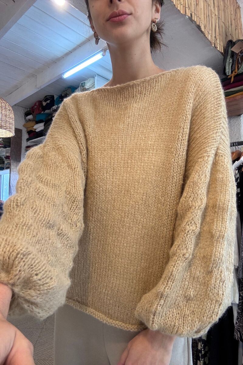 Buzo clásico de lana - Beige 