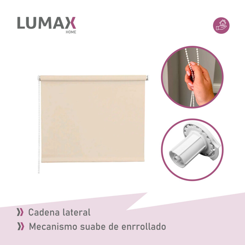 Cortina Roller Blackout Lumax 160 X 200 Cm Colores Beige