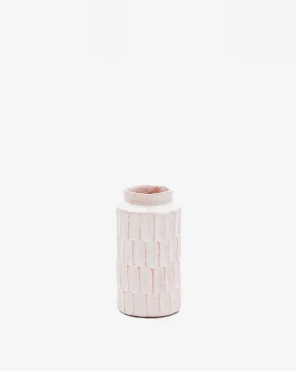 Jarrón Arisa de papel maché blanco 22 cm