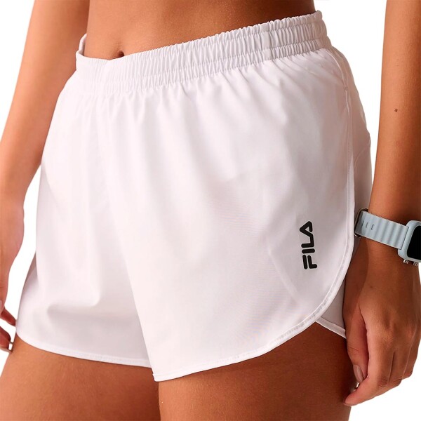 Fila Shorts Double run ii Mujer - Blanco/Negro Blanco-Negro