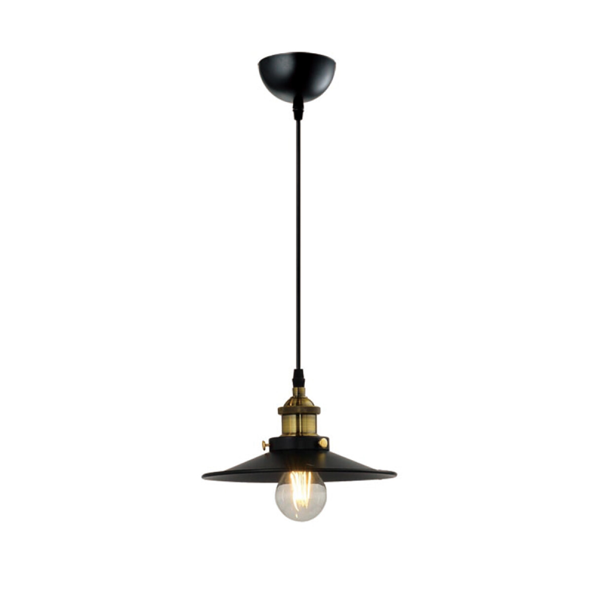 Lámpara colgante metal negro bronce industrial Ø22 - IX9172 