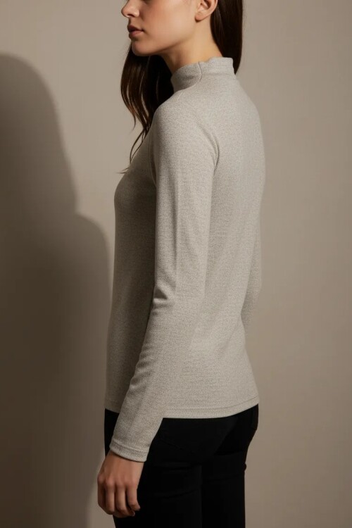 Polera Lanila Beige/Claro Polera Lanila Beige/Claro
