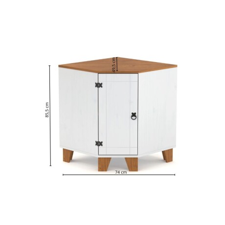 Bajo mesada esquinero Linea Naturale Blanco