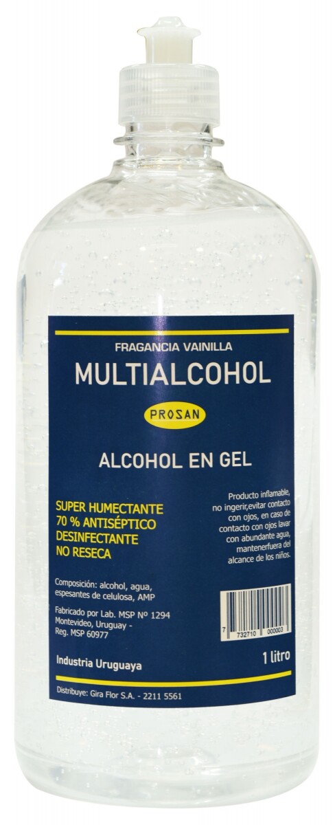 ALCOHOL EN GEL MULTIALCOHOL FRAGANCIA VAINILLA PROSAN 1 LT 