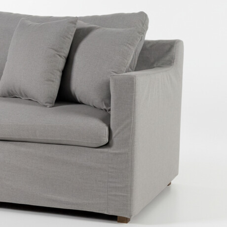 Sofá Summer con Funda - Tela Rústica - 3 cuerpos TO001-1634 (Gris)