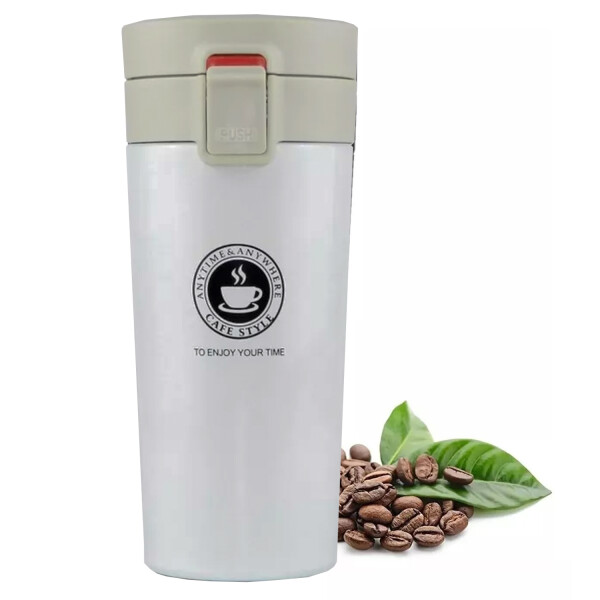 Vaso Térmico Para Cafe Y Te 350ml BLANCO
