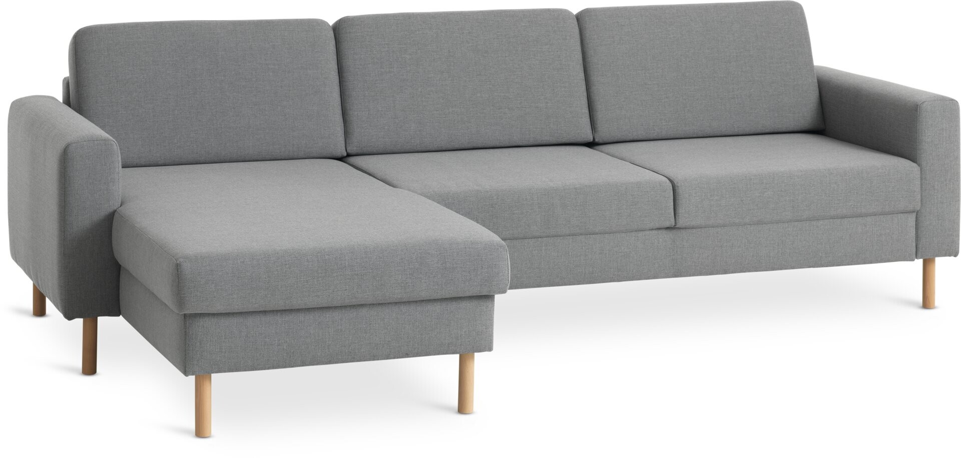 Sofá SVALBARD chaise longue gris claro 