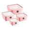 Kit x4 potes multiuso cuadrados ROSA