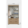 PLACARD B25 2 Puertas Corredizas 4 Cajones Canela N/A