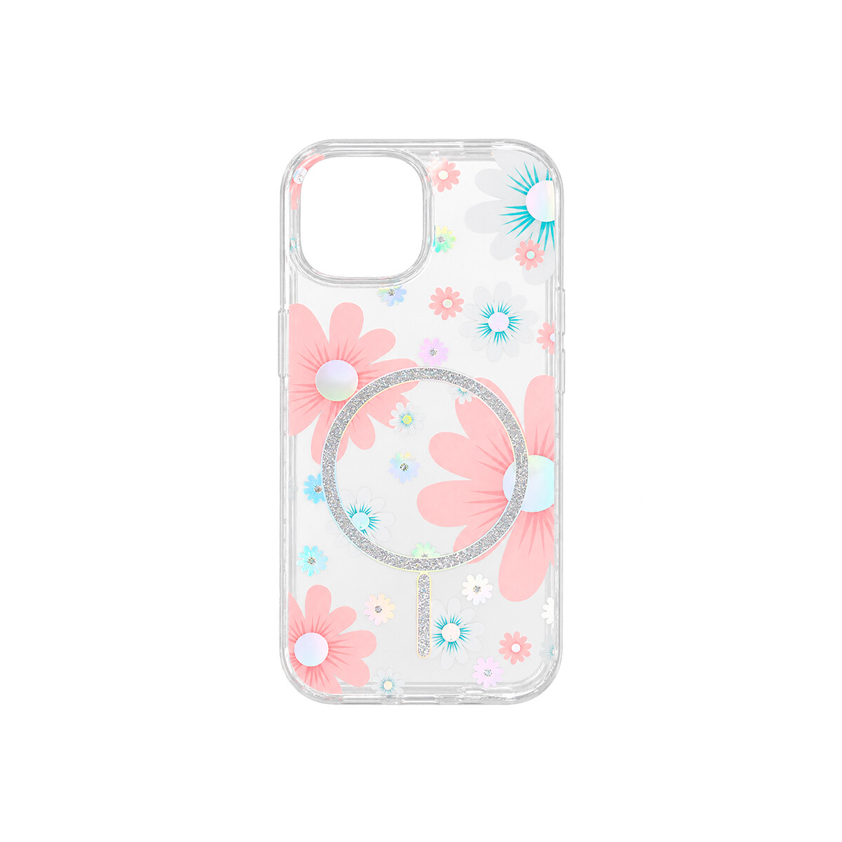 Protector para Iphone 11 diseño de flores color rosa 