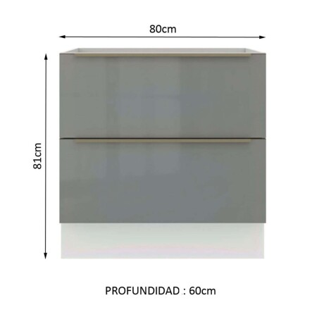 BAJO MESADA 80 CM MDP-Y-VIDRIO BLANCO LUX