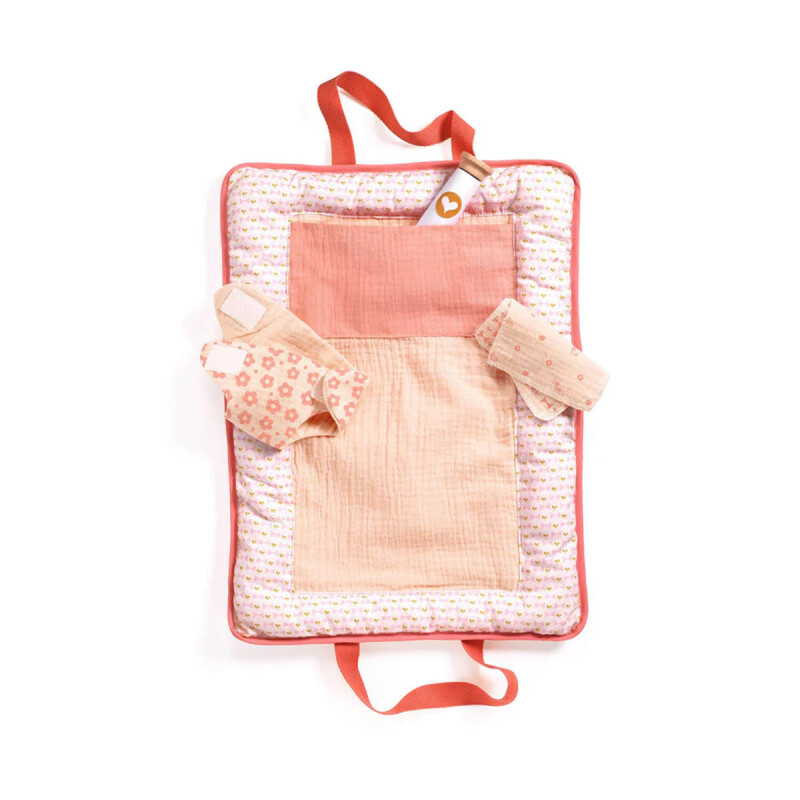 Bolso cambiador para muñecas Pink Peak Pomea Djeco Bolso cambiador para muñecas Pink Peak Pomea Djeco