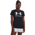 UA W SPORTSTYLE LOGO SS-RED BLK-001