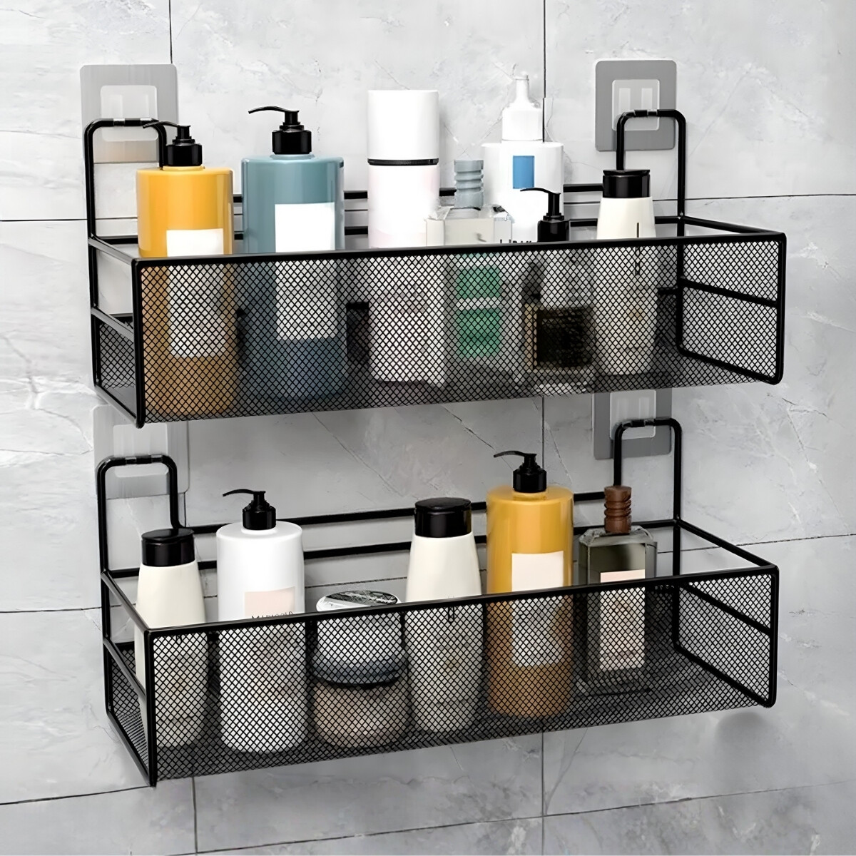 Set x2 Estante colgante adhesivo M - NEGRO 