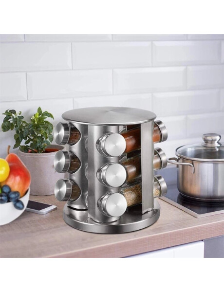 SET 12 PIEZAS ESPECIEROS CON SOPORTE ACERO MATE SET 12 PIEZAS ESPECIEROS CON SOPORTE ACERO MATE