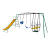 Juego Combinado Infantil con tobogán N°3. Silla doble, 1 hamaca de cincha y 1 hamacad de bebé Juego Combinado Infantil con tobogán N°3. Silla doble, 1 hamaca de cincha y 1 hamacad de bebé