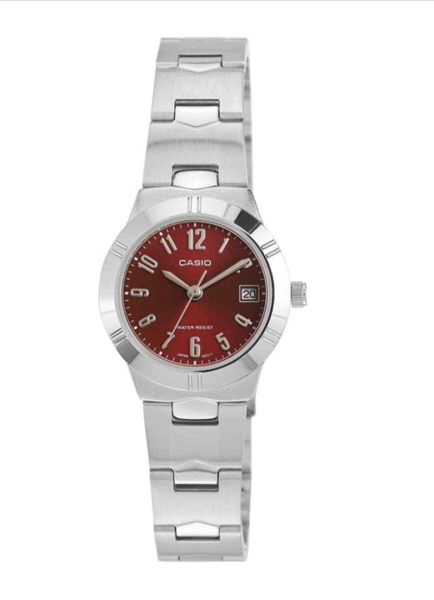 Reloj Casio esfera color granate/dama 