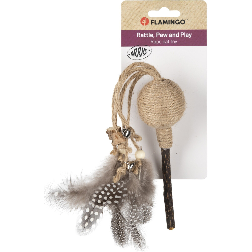 JUGUETE YUTSA PALO CON PELOTA FLAMINGO MARRÓN JUGUETE YUTSA PALO CON PELOTA FLAMINGO MARRÓN