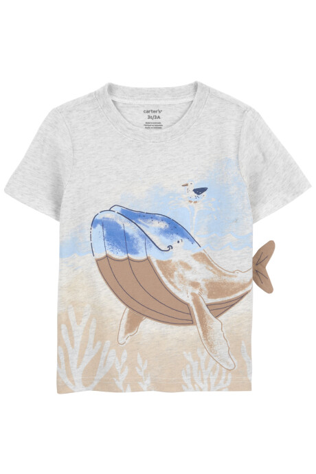 Remera de algodón, manga corta diseño ballena Remera de algodón, manga corta diseño ballena