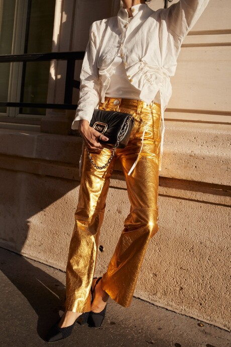 Leather Jeans Oro Fuerte