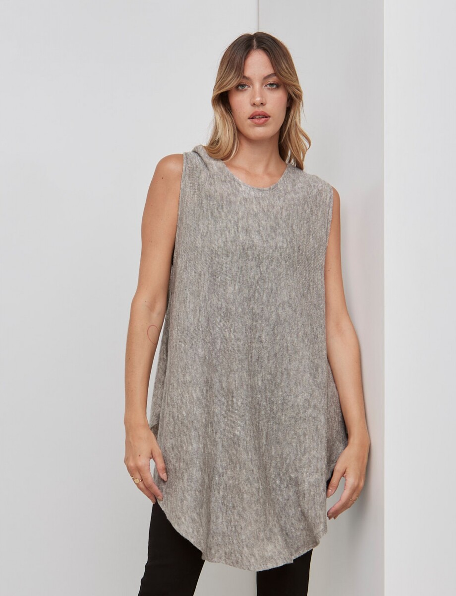 Poncho Solid - Gris 