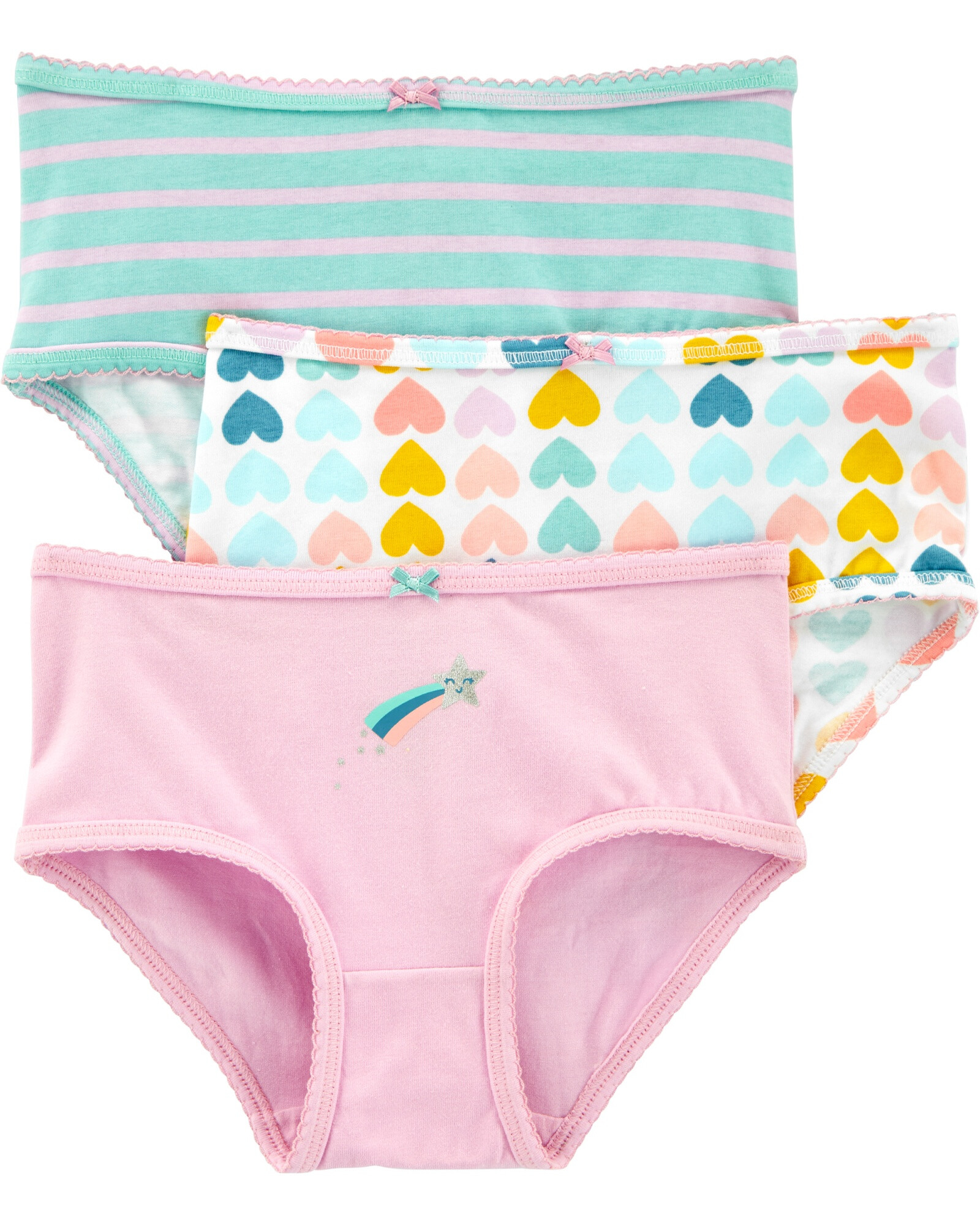 Pack tres bombachas de algodón estampadas Pack tres bombachas de algodón estampadas