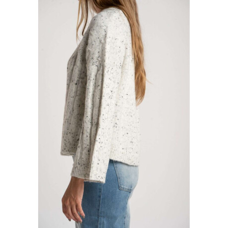 Sweater Texturado Bouttonne Gris Melange