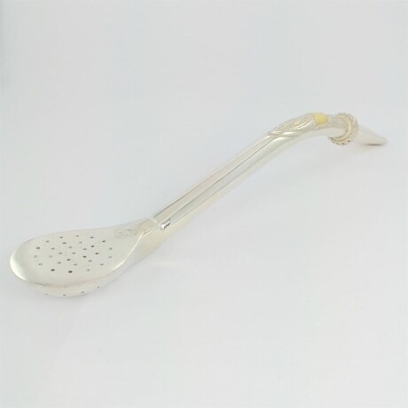 Bombilla de plata 925 con aplique en oro amarillo. Bombilla de plata 925 con aplique en oro amarillo.