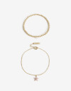 Pulseras Flexibles Sets Cubic zirconia Set De Pulseras Flexibles Cubic Dorado - Dorado
