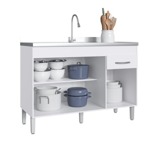 ARMARIO BAJO MESADA 1.20 3 PUERTAS - 1 CAJON - BLANCO ARMARIO BAJO MESADA 1.20 3 PUERTAS - 1 CAJON - BLANCO