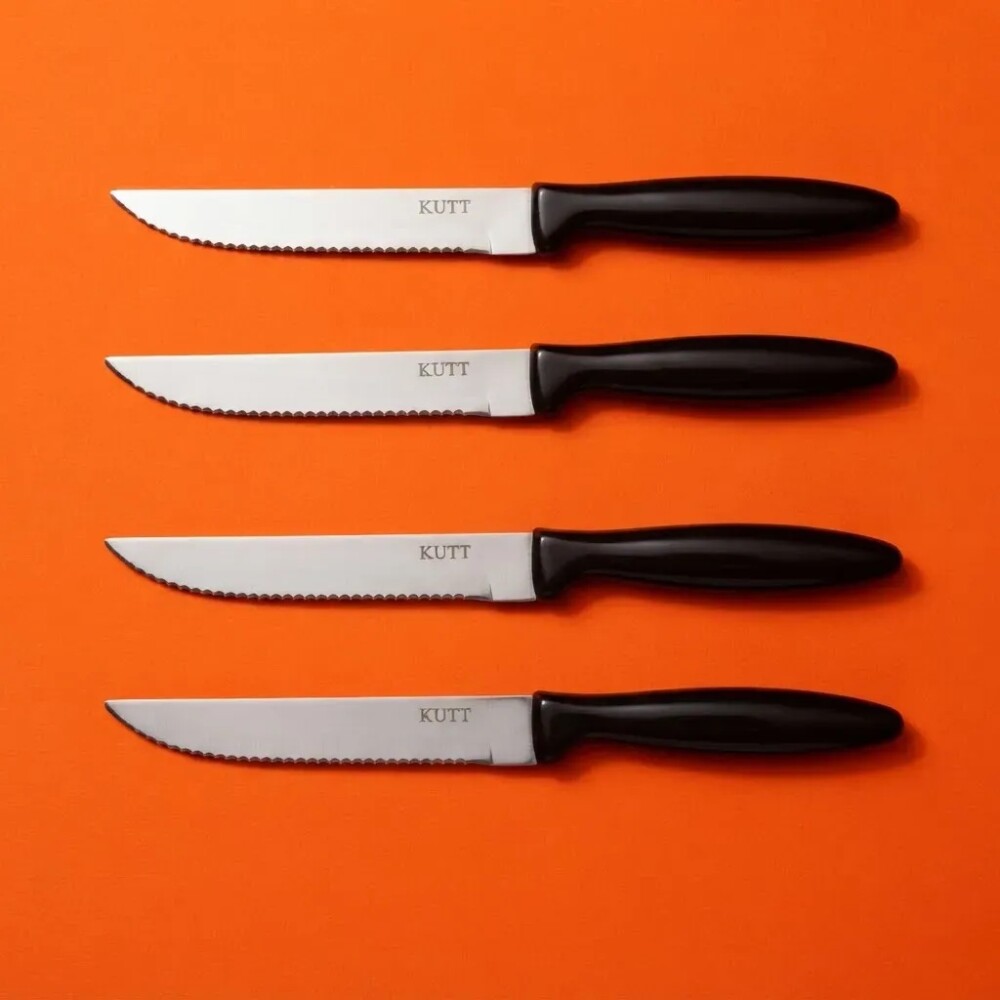 Set 3+1 Cuchillo mango plástico negro KUTT Set 3+1 Cuchillo mango plástico negro KUTT