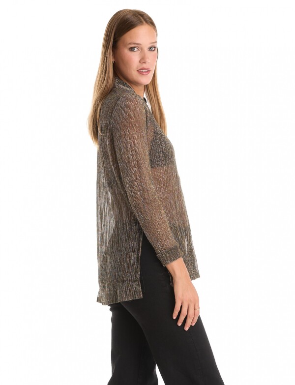 Camisa Lurex NEGRO/DORADO