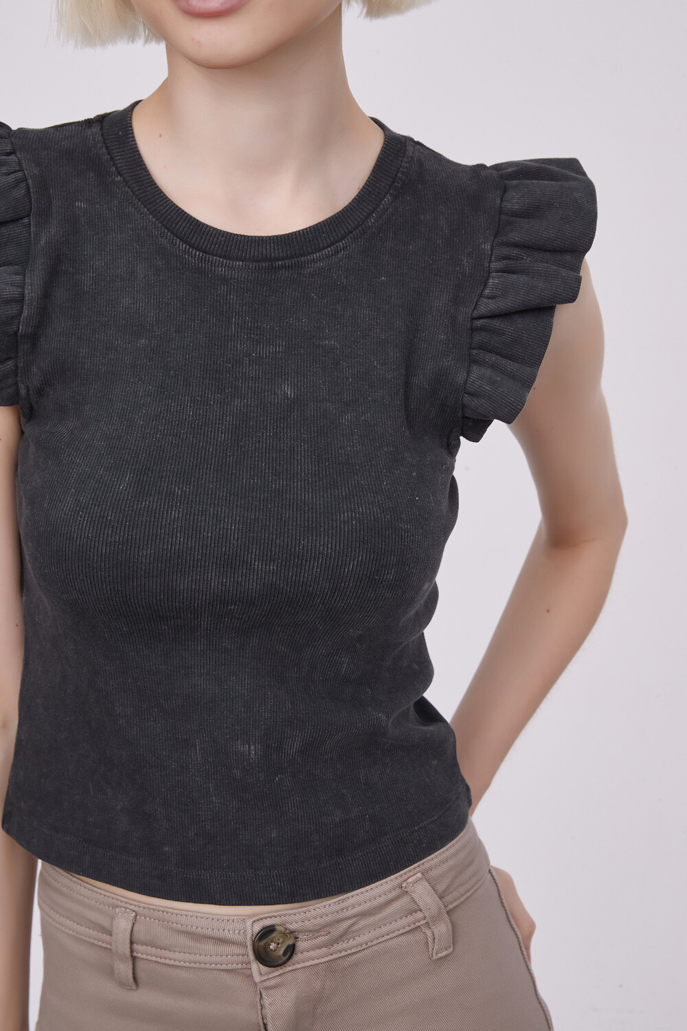 Musculosa Zinaida Gris Oscuro