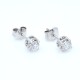 Caravanas en oro 18k blanco y brillantes Caravanas en oro 18k blanco y brillantes