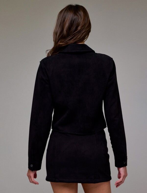 Chaqueta Suede NEGRO