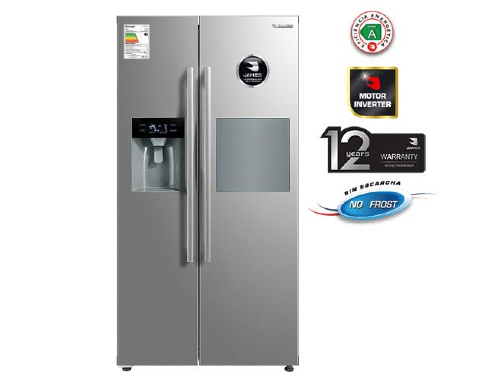 HELADERA JAMES SIDE BY SIDE INVERTER 