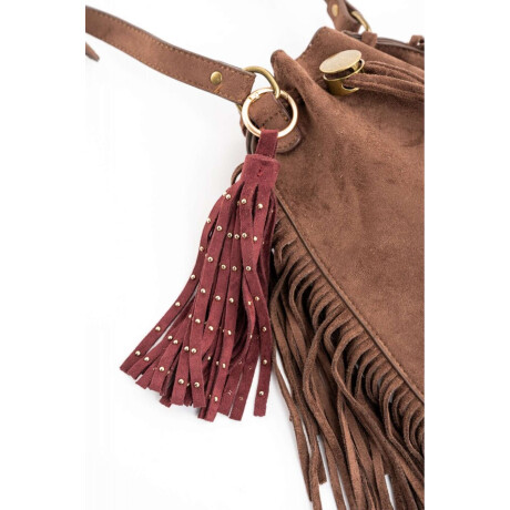 Charm Flecos Y Tachas Gamuza Vegana Burdeos