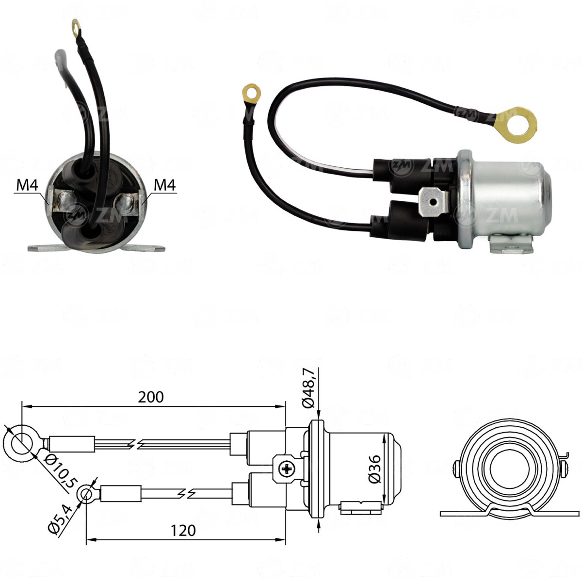 AUTOMATICO DE ARRANQUE VOLKSWAGEN AUX. 24V RENAULT-VW TRUCKS-MITSUBISHI ZM 
