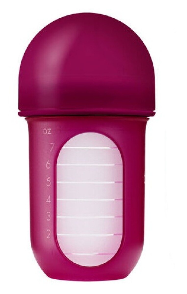 Mamadera Silicona con tetina 3m+ (240ml) - bordó 