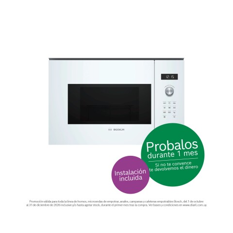 Microondas de empotrar Bosch BFL524MW0 Blanco Microondas de empotrar Bosch BFL524MW0 Blanco