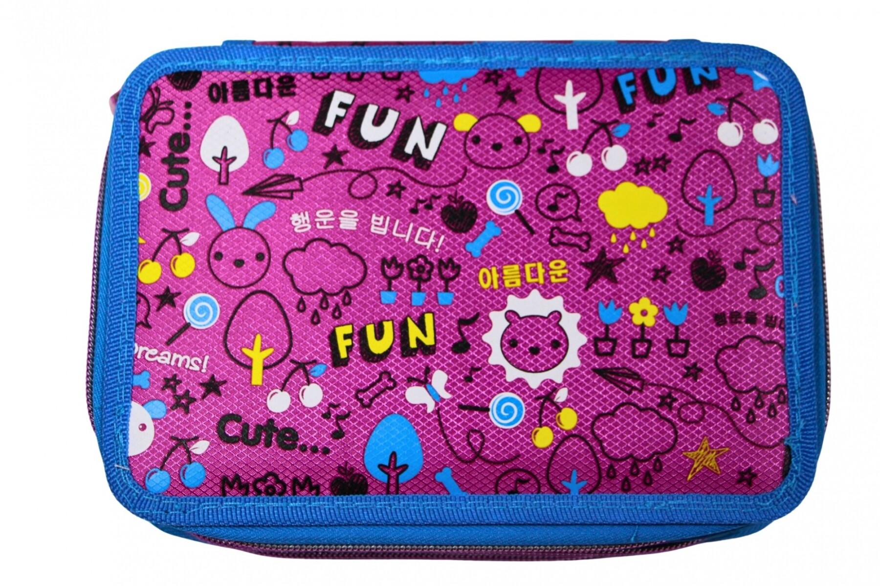 CARTUCHERA SABONIS DE 3 PISOS SIN UTILES - DISEÑO FUN ROSADO 